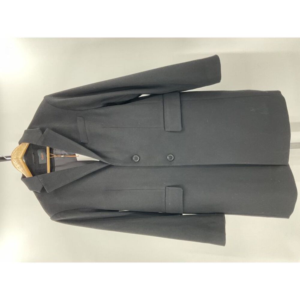 Quince Men's Italian Wool Overcoat Black L